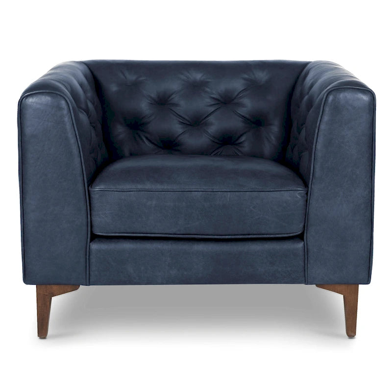 Full Grain Genuine Italian Leather Lounge Chair
