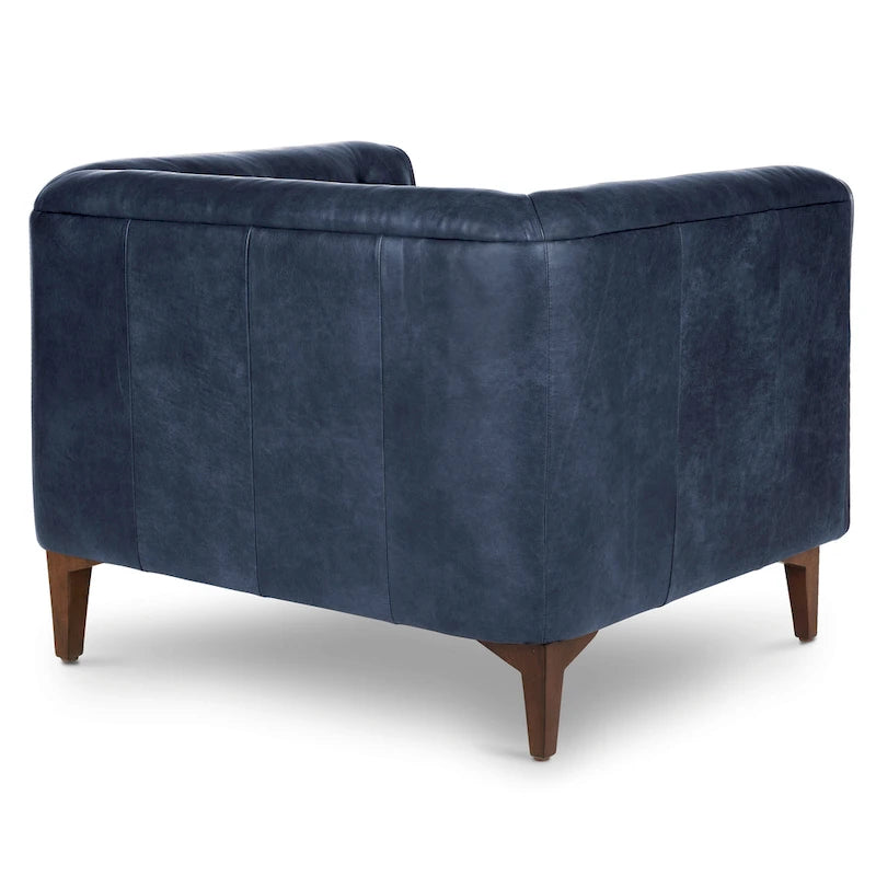 Full Grain Genuine Italian Leather Lounge Chair