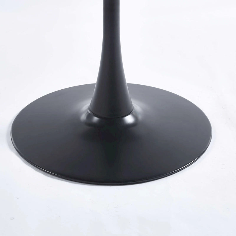 31.5" Round Tulip Dining Table for 2-4 People, Walnut & Black