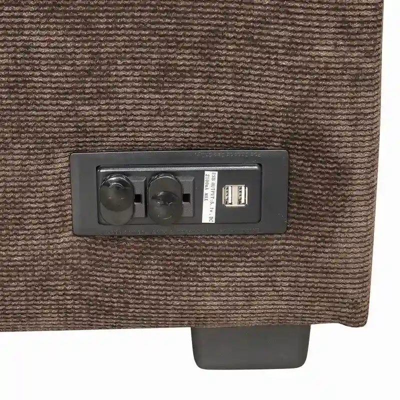 82.6 L-shape Sofa Bed,Sleeper Sofa with Wheels and USB Ports