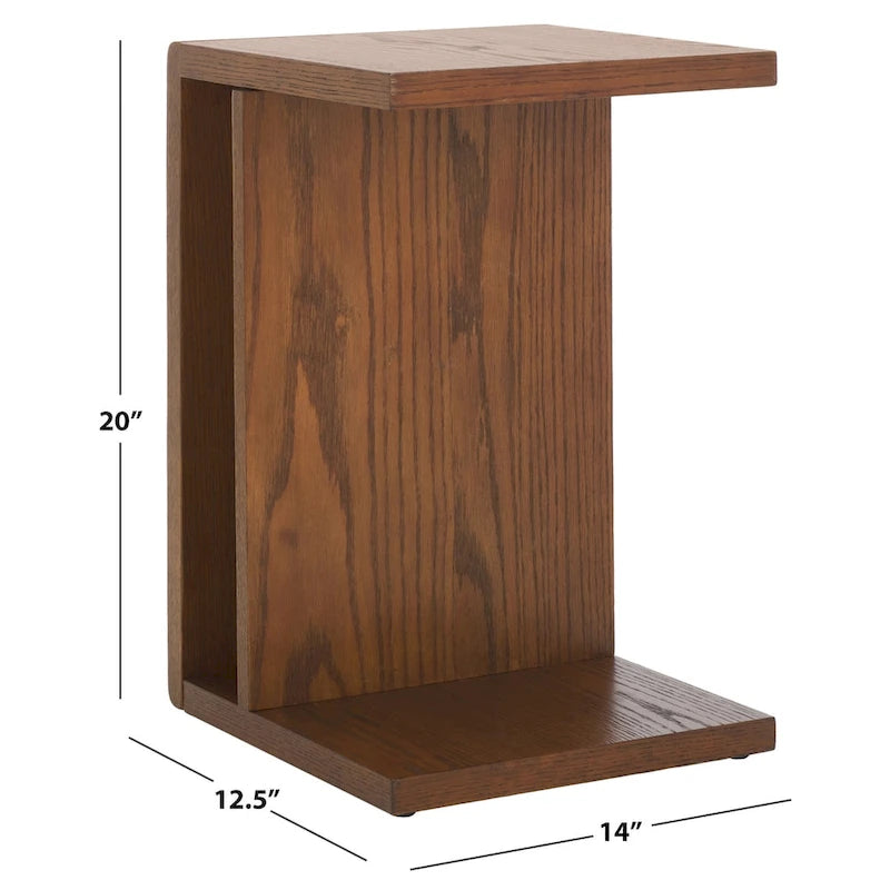 Wood C Accent Table - 14Wx13Dx20H